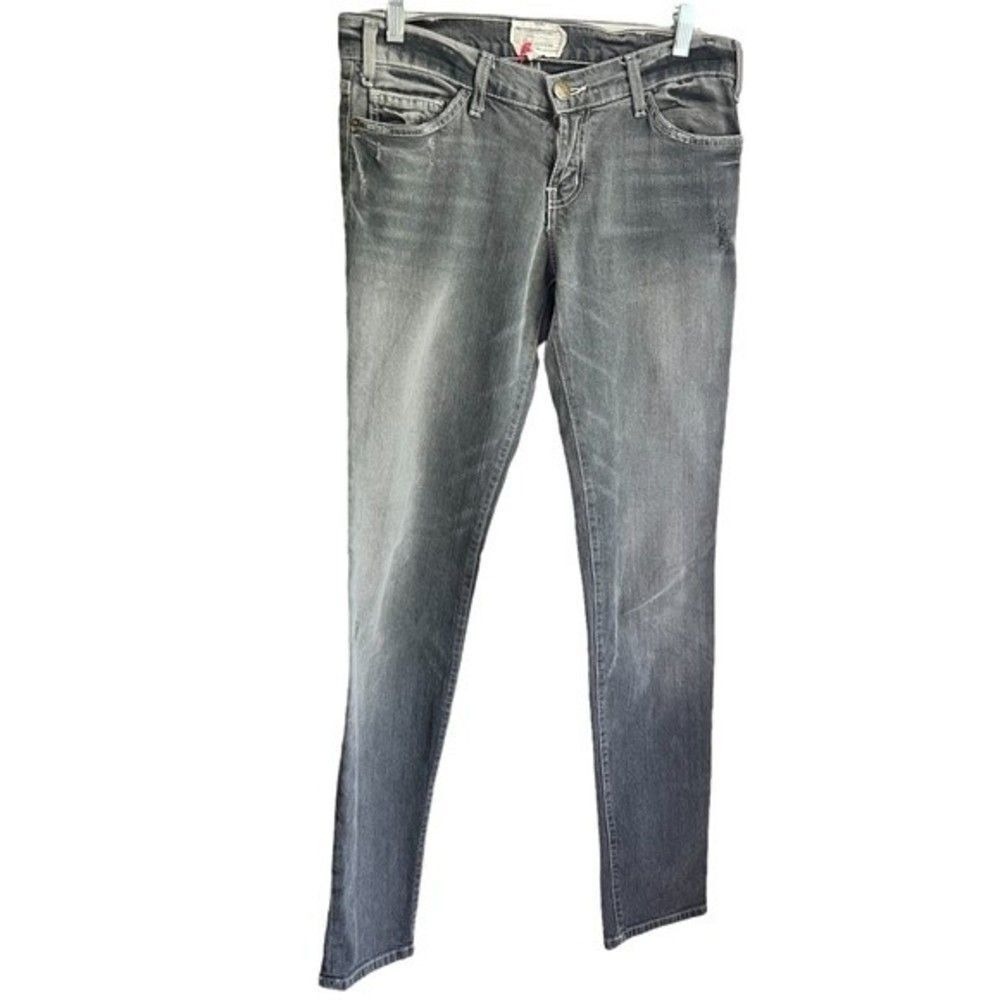 Current/Elliott The Skinny Jeans Overcast Destroy Grey Low Rise 27 - Picture 2 of 14